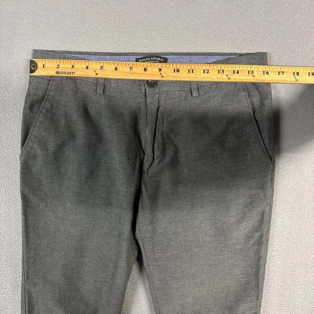 Banana Republic Pants Mens 31x32 (Fits 32x30) Gray Kentfield Slim Herringbone